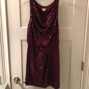 Cache red sequin dress